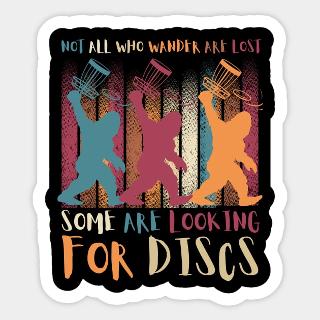 Bigfoot Sasquatch Disc Golf Gift Sticker by The WYLD Tribe